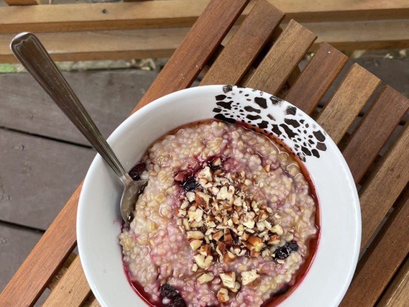 Instant Pot Steel Cut Oats with Frozen&nbsp;Berries